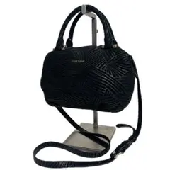 美品 Cole Haan 2941 2way ショルダーバッグ ロゴ金具 黒