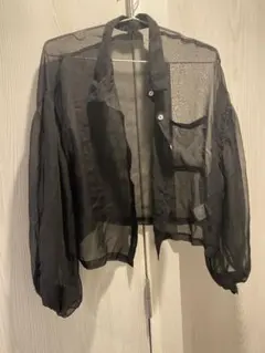 シースルーブラックカーディガン