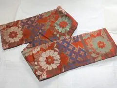 03半幅帯 難あり アンティーク リメイク生地取り素材