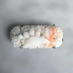 アンティーク　サンゴ　桃色　珊瑚　帯留　H9　着物　浴衣　和装　大正ロマン