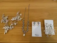 シルバー ヘッドドレス & ネックレス &イヤリングセット