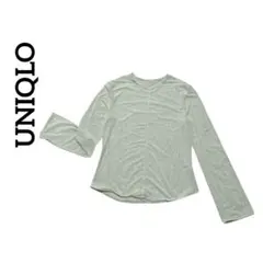 UNIQLO ユニクロ シアークルーネック アイボリー M