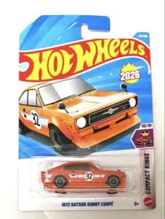 【訳あり特価品】ホットウィール　1972 ダットサン サニー クーペ　ミニカーのサムネイル