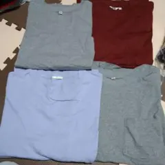 GU UNIQLO ポケット付きクルーネックTシャツ 4枚セット L ＸＬ
