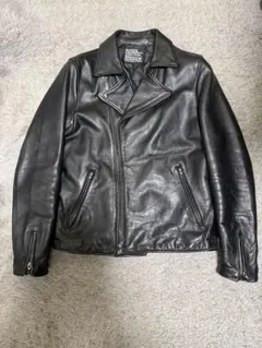ナノユニバース　ダブルライダースジャケット ブラック　牛革　L