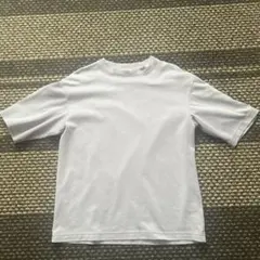 ユニクロ エアリズムコットン オーバーサイズT 5分袖 L ブルー