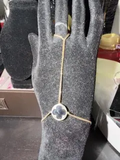 R様専用　ゴールド 四つ葉のクローバーピンガーブレスレット