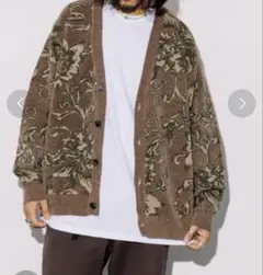 フリークスストア総柄モール糸　ニットカーディガン