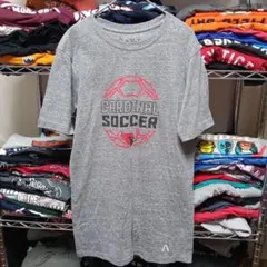 90s中国製S古着メンズヴィンテージサッカーグレーロゴtシャツUSA直輸入のサムネイル