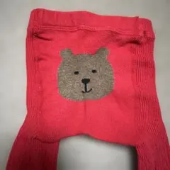 ベビーギャップ　クマさんタイツ　0-12m レッド