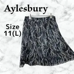 Aylesbury アリスバーリー プリーツ フレアスカート 11号 L
