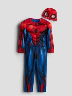 新品未使用＊コスプレ仮装スパイダーマン全身タイツ120~130cm帽子付きH＆M
