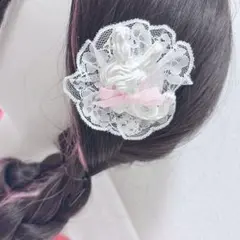 うさぎのヘアクリップ　#うさみるく