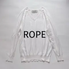 ROPE★ロペ　VネックニットM 白