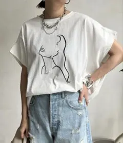 DouDou【WEB限定】FaceフロッキーTEEのサムネイル