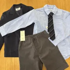 120cm フォーマルセット ネイビー ジャケットセットアップ卒園式_入学式