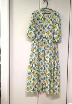 【ユニクロ × ポール＆ジョー】美品♡花柄　ティアードワンピース 羽織り　マキシ