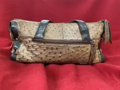 オーストリッチ　本革　ショルダーバッグ