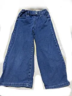 デニム ワイドレッグパンツ 140cm