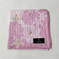 LANVIN ハンカチ 大判 ピンク 花柄