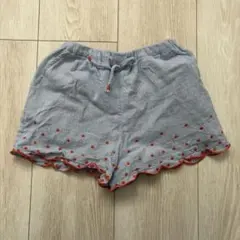 petit main 水色　ショートパンツ　スカラップ　100cm