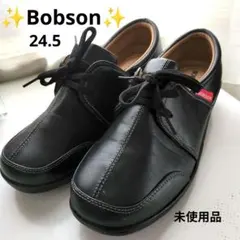 未使用品✨️Bobson 黒 レースアップ スニーカー24.5