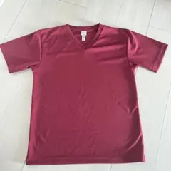 【リライブシャツXS】美品✨Vネック 半袖 Tシャツ ボルドー