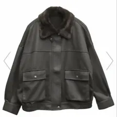 libelle more ファー襟付きヴィンテージライクスエードブルゾン