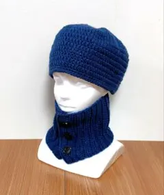 M*a様 ♦【オークション‼️】手作り ニット帽 ネックウォーマー セット•ネイ