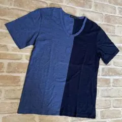 GUCCI Vネック Tシャツ ネイビー XLサイズ - メルカリ
