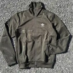 00s adidas トラックジャケット　ダブルジップ　オリーブ　ジャージ