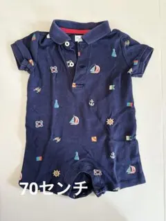 Ralph Lauren ラルフローレン ネイビー マリン柄ロンパース 6M