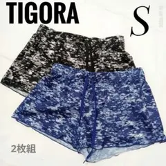 【ティゴラ】レディースランニングショートパンツ 2枚セット【S】ブラック✖ブルーのサムネイル