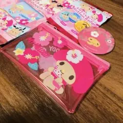 サンリオ☆フラットポーチ＆ホログラム缶バッジ☆マイメロ