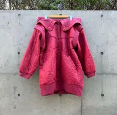ユニセックス　オーバーサイズgimmick coatレアデザイン　ピンク個性派