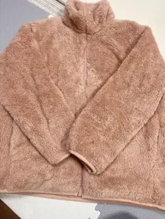 ファーリーフリースフルジップジャケット　ユニクロ　ピンク