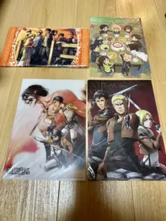 【非売品】進撃の巨人　雑誌付録　マイクロファイバータオル　クリアファイル　下敷き