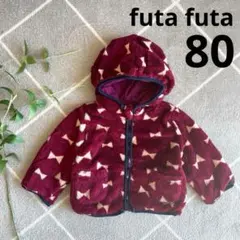 futa futa フタフタ　ボアパーカー　ブルゾン　リボン　フード　80 防寒のサムネイル