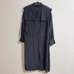 グレー ワンピース L 長袖 レーヨン混