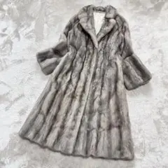 ■サファイアミンク■ハーフコート■着丈69㎝■Nakamura Fur■ □サファイアミンク□ハーフコート□着丈69㎝□サイズ13号□