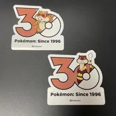 【韓国限定】　ポケモン　30周年ステッカー　ミネズミ　ミルホッグ　シール　進化のサムネイル