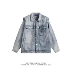 ライトグレーデニムジャケット / ヴィンテージウォッシュ