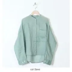 【BLANC basque/ブランバスク】　パールボタンシャツ　サックスのサムネイル