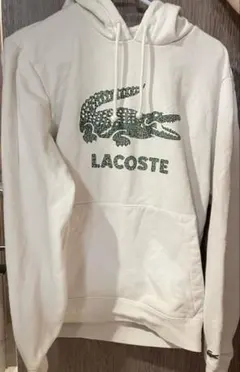 LACOSTE ホワイト ワニロゴ パーカー