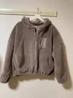 WEGO モコモコ　ボアジャケットリバーシブル【 F】くすみピンク