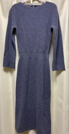 UNIQLO:C ポートネックニットワンピース M グレー