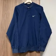 【古着】90S Nike (ナイキゴルフ)ハーフジップジャケット M ネイビー