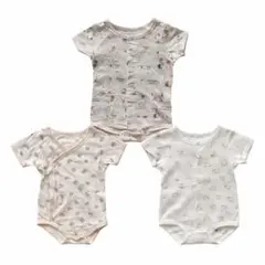 ベビー肌着 3枚セット(半袖前開き)