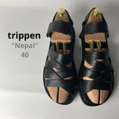 【美品】trippen トリッペン　Nepal グラディエーターサンダル　黒26のサムネイル