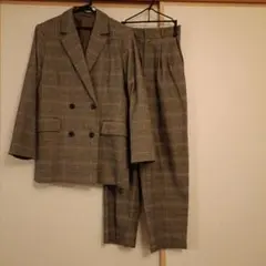 GUチェック柄 ダブルブレストセットアップ